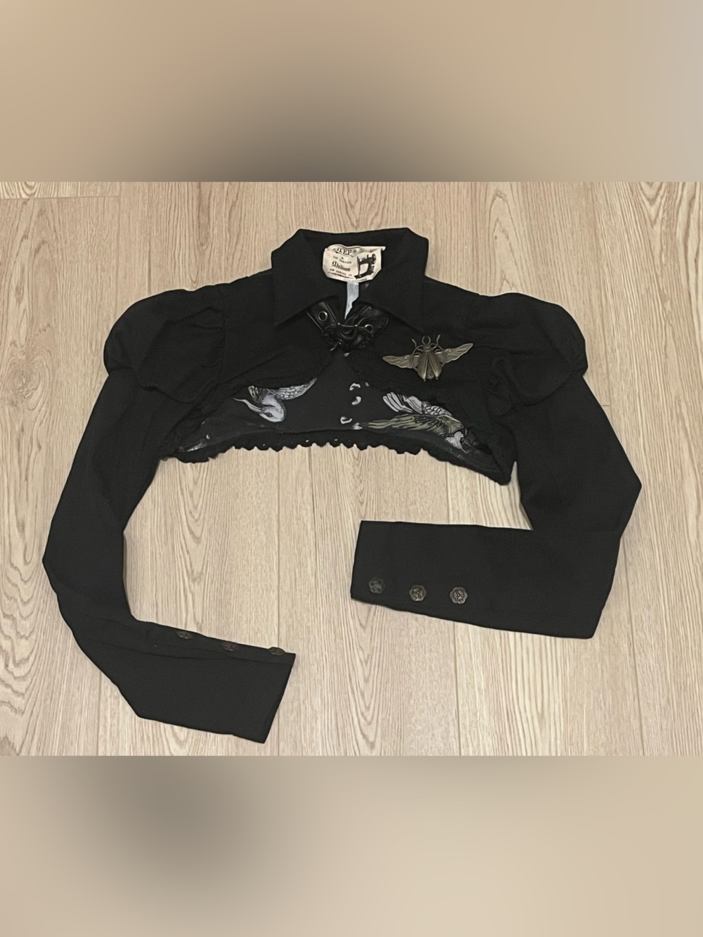 RARE VINTAGE Lip Service Step In Time Mecanique Menagerie Bolero Shrug, size M
